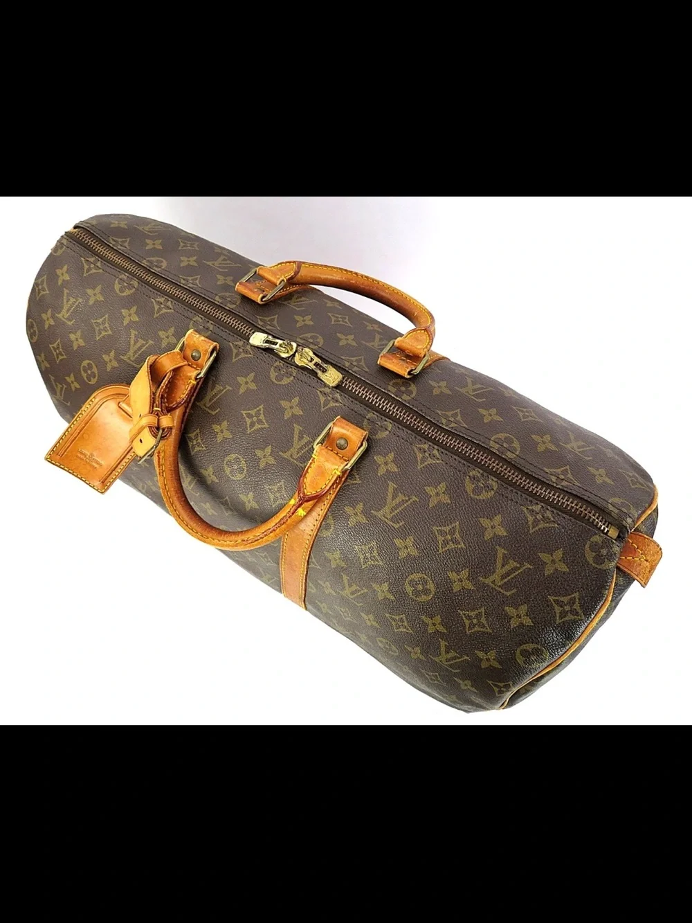 Louis Vuitton Brown Monogram Keepall 50 Travel Duffle